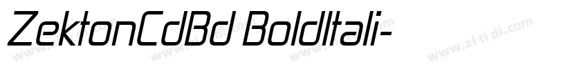 ZektonCdBd BoldItali字体转换